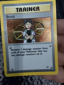 Pokemon TCG Brock Trainer Gym Heroes 15/132 Holo Rare Unlimited English Card HP - Image 2