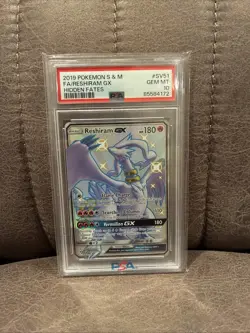 Pokemon TCG Reshiram GX Full Art Holo Card SV51/SV94 PSA 10 - Image 1