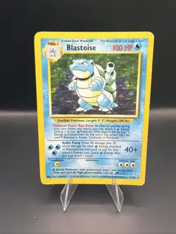 Pokemon Blastoise Base Set Holo Rare 2/102 English 1999 WOTC Card - Image 1
