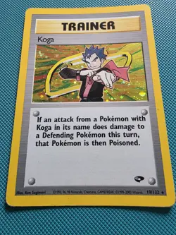 Pokemon Card Gym Challenge Rare Holo Koga 19/132 Wotc Vintage Lp-mp - Image 3