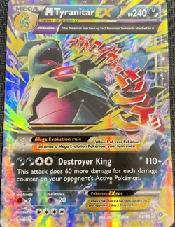 2015 Pokemon XY Ancient Origins Mega Tyranitar EX Lightly Played 43/98 - Image 1