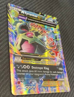 2015 Pokemon XY Ancient Origins Mega Tyranitar EX Lightly Played 43/98 - Image 2