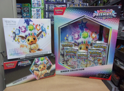 POKEMON PRISMATIC EVOLUTIONS ETB + BINDER COLLECTION + SURPRISE BOX LOT - Image 1