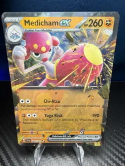 Medicham ex 080/142 SV07 Stellar Crown SCR Double Rare Pokemon TCG NM - Image 1