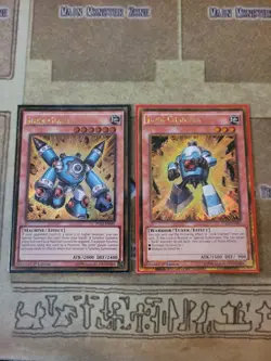 YUGIOH JUNK GIANT + JUNK CHANGER PGL3 GOLD SECRET 1ST ED NM - Image 1