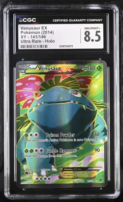 CGC 8.5 Venusaur EX 2014 XY 141/146 Holo Pokemon Card - Image 1