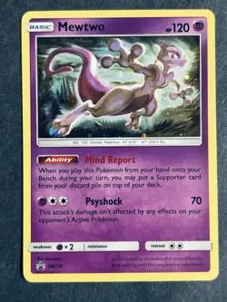 Mewtwo SM214 Black Star Promo Holo Pokemon Card NM - Image 2