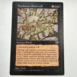 Rare Tombstone Stairwell MTG Card LP Condition Mirage Near Mint Black - Image 1