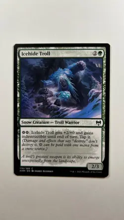 MTG Kaldheim Icehide Troll 176/285 Magic the Gathering - Image 1