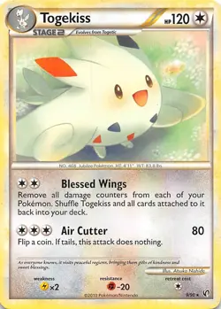 Togekiss 9/90 - Non-Holo - RARE - Undaunted - 2010 POKEMON Card - NM/LP - Image 1