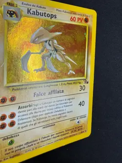 Pokemon Kabutops 9/62 Fossil Rara Holo Unlimited Wizard ITA Carte Vintage - Image 3