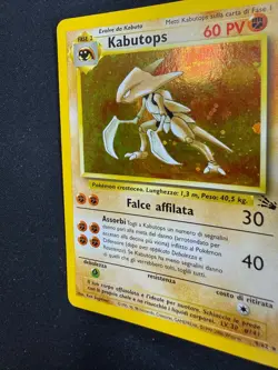 Pokemon Kabutops 9/62 Fossil Rara Holo Unlimited Wizard ITA Carte Vintage - Image 4