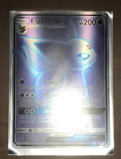 Pokemon TCG Espeon GX Full Art 140/149 Sun & Moon Base Set Holo NM - Image 1