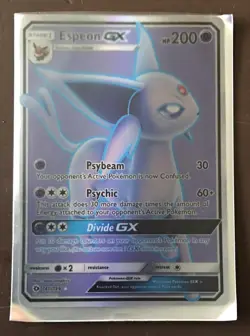 Pokemon TCG Espeon GX Full Art 140/149 Sun & Moon Base Set Holo NM - Image 2