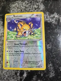 Raticate 105/149 Uncommon Reverse Holo Near Mint Pokemon Boundaries Crossed - Image 3
