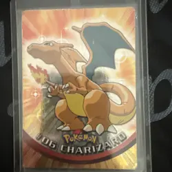 1999 Pokemon Charizard Topps Foil #06 - T.V. Animation -Black Logo - Image 2