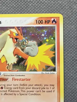 2004 Blaziken 3/109 🌀Swirl Holo🌀 Pokemon EX Ruby & Sapphire Battle Stadium LP+ - Image 4