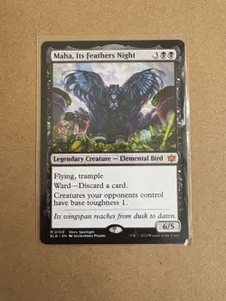 Maha, Its Feathers Night Magic: The Gathering Bloomburrow Mythic Card Near Mint - Image 1