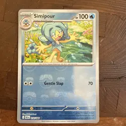 Simipour 018/086 Master Ball Holo SV: Black Bolt Pokemon Card NM - Image 1