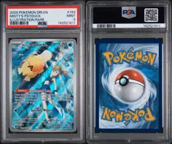 Pokemon Misty's Psyduck Holo Card Illustration Rare, 193/182 PSA 9 - Image 3