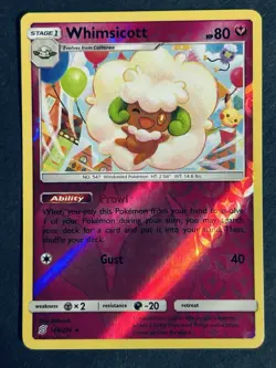 Whimsicott 144/236 Sm-Unified Minds Reverse Holo Pokemon Card NM - Image 2