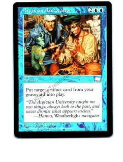Argivian Restoration [x2] Blue Uncommon Weatherlight MTG NP Near Mint or Better - Image 1