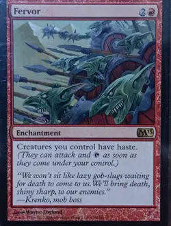 Fervor Core Set 2013 M13 MTG 129/249 slightly Condition - Image 1