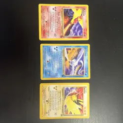 Zapdos, Moltres, Articuno Black Star MOVIE PROMO - WHOLE SET (21/22/23) POKEMON - Image 1