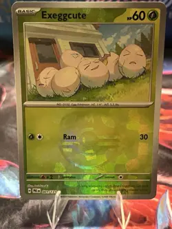 Pokemon TCG Exeggcute #001/131 Masterball Pattern Holo SV: Prismatic Evolutions - Image 1