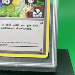 2016 POKEMON XY BLACK STAR PROMO POKEMON LEAGUE GYM BADGE-ERIKA-HOLO PSA 9 - Image 5