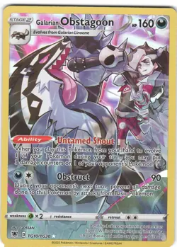 Galarian Obstagoon TG10/TG30 Holo Astral Radiance Trainer Gallery Pokemon NM - Image 1