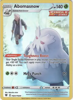 Abomasnow TG01/TG30 Holo Astral Radiance Trainer Gallery Pokemon NM - Image 1