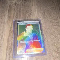 Pokemon Boss's Orders Giovanni Swsh02 Rebel Clash Secret Rare Full Art Holo - Image 1