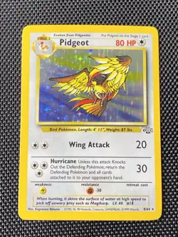 Pokemon TCG Pidgeot 8/64 Jungle Set Holo Rare WOTC VTG 1999 LP+ - Image 1