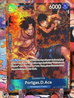PORTGAS D ACE - One Piece TCG OP08-052 - TR Treasure Rare Alt Art - Royal Blood - Image 1