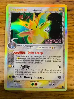 NM! Dragonite (3/113) EX Delta Species Stamped Reverse Holo Rare Pokemon Card! - Image 1
