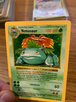 NM! Shadowless Venusaur (15/102) Base Set Holo Pokemon Card! FAST P&P! - Image 5