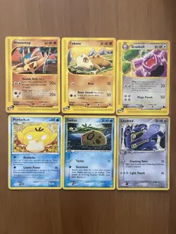 Lotto 6 Pokemon Card Komiya Eng Cubone Hitmontop Granbull Psyduck Loudred Holo - Image 1