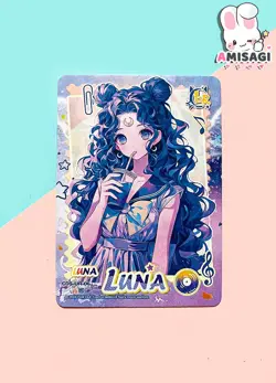 Sailor Moon Trading Card Game Luna Karte Anime Manga Kawaii Fan Made CDS-UR-06 - Image 1