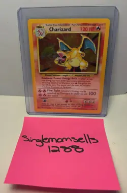 Charizard Base Set Unlimited NM CHASE - 25 Pokemon Cards | 3 Ultra Rares + 3 Vin - Image 2