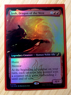 Iroh, Dragon of the West FOIL (Extended Art) FANTASTIC Condition - Avatar NM MTG - Image 1