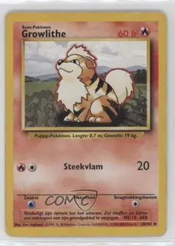 Growlithe Dutch Pokemon Base Set #28 1999 - Image 1