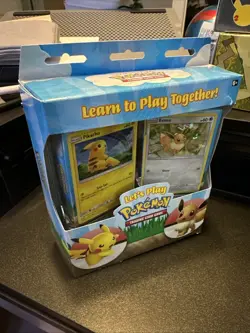Let's Play Pokemon Pikachu and Eevee Collectible Box W/ 2 Decks - New Sealed 820650807824 - Image 1