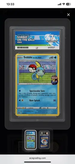 Pokemon TCG - Sobble on the Ball 005/005 - Futsal - Graded ACE 7 - Image 1