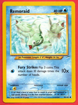 Pokemon WOTC Remoraid 80/105 Neo Destiny UNLIMITED Common NM - Image 1