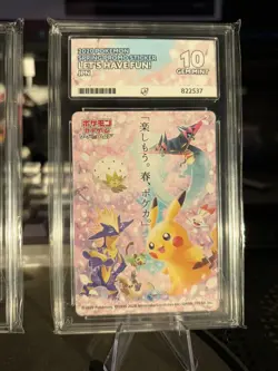 2020-21-22 Pokemon Let’s have Fun Promo Sticker Card Ace 10 Japanese - Image 2