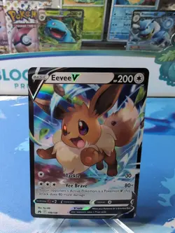 Eevee V - 108/159 - Pokemon Crown Zenith Sword & Shield Ultra Rare Card NM - Image 1
