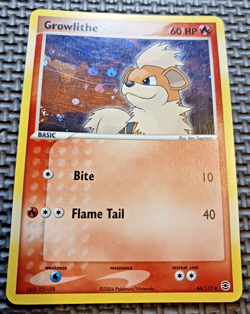 2004 Pokemon FireRed & LeafGreen #64 Growlithe Reverse Holo LP-MP - Image 1