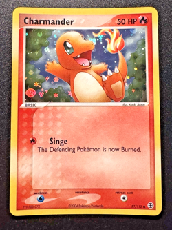 Charmander 57/112 EX FireRed & LeafGreen Pokemon Card Reverse Holo Foil Rare MP - Image 1