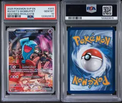 PSA 10 Team Rocket’s Wobbuffet Destined Rivals ETB Promo SVP 203 Pokemon English - Image 3